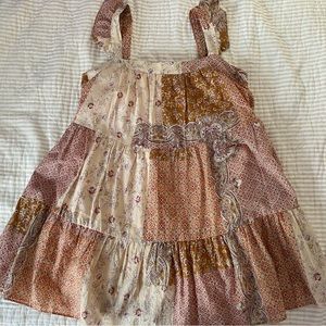 Moodie Beautiful Pink Patchwork Babydoll Dress